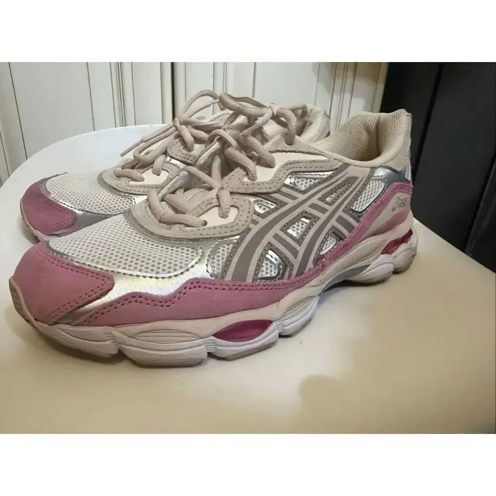 ASICS Men's Mesh Suede Gel-NYC Running Sneakers 1203A383 Rose Water Size 7.5